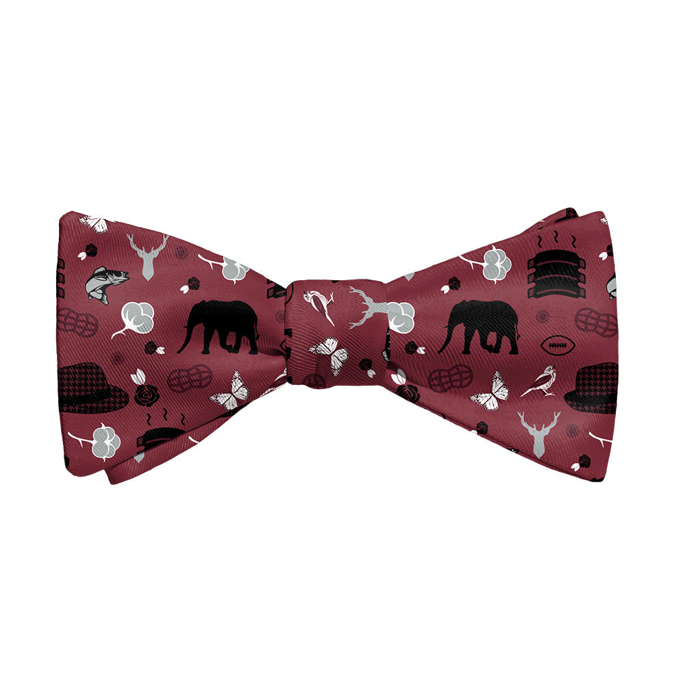 Alabama State Heritage Bow Tie - Adult Standard Self-Tie 14-18" - Knotty Tie Co.