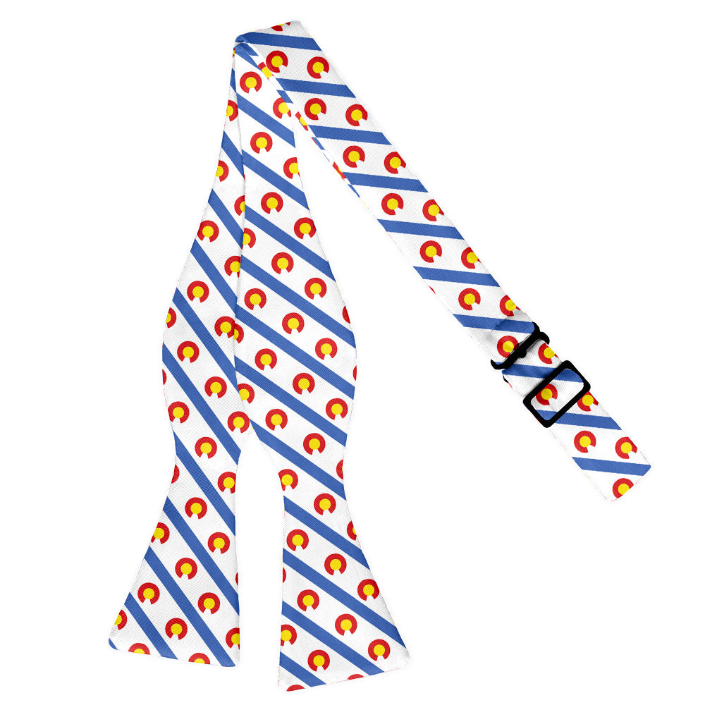 Colorado Stripe Bow Tie - Adult Extra-Long Self-Tie 18-21" - Knotty Tie Co.
