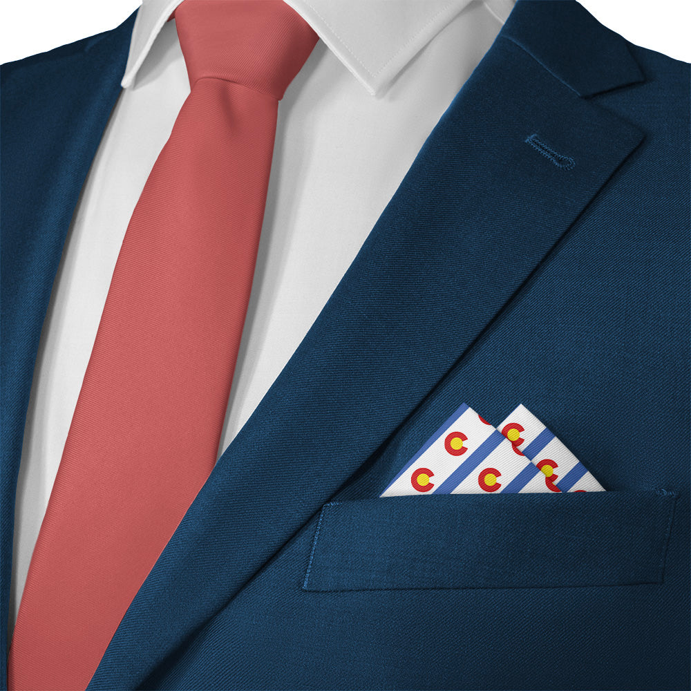 Colorado Stripe Pocket Square - Matching Necktie- Knotty Tie Co.